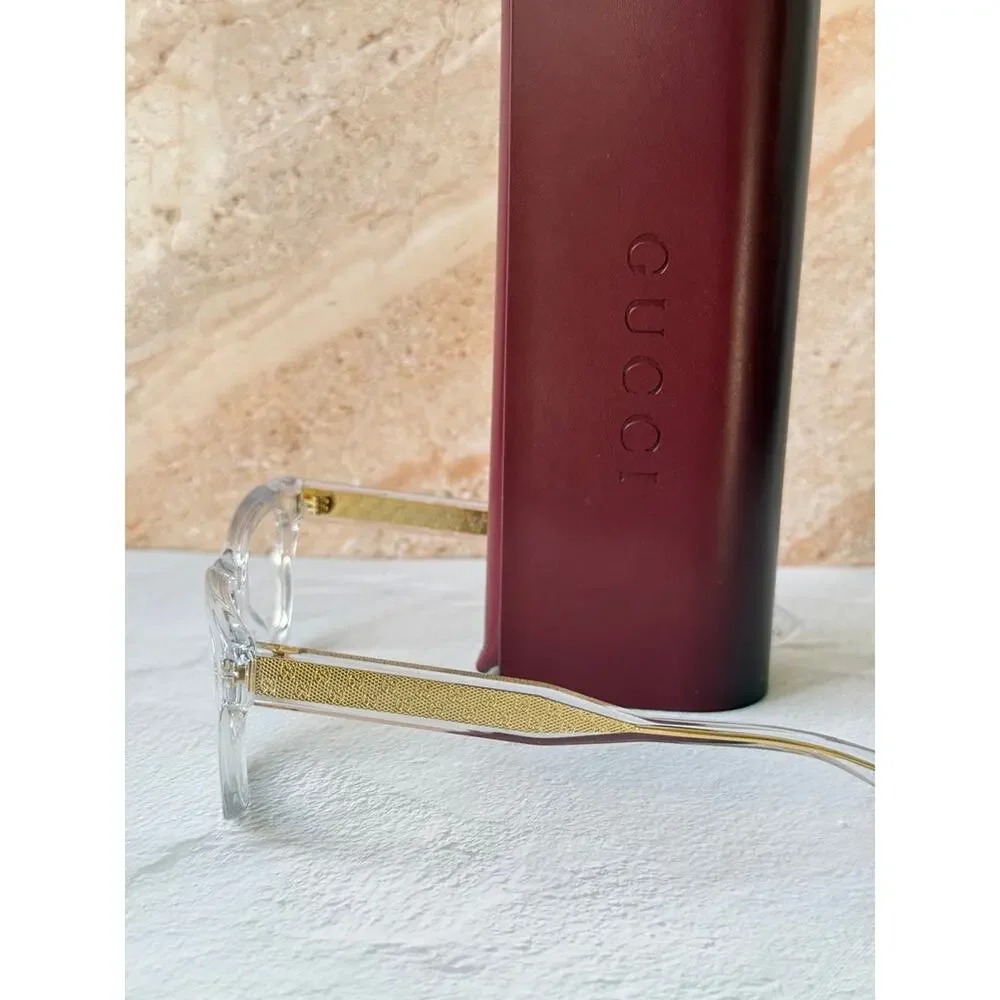 NEW Gucci GG2066O Transparent Clear Cat Eye Eyeglasses Frames